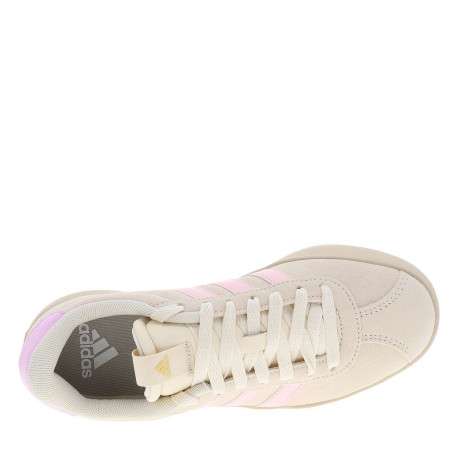 Baskets tennis en cuir rose en revêtement doux à talon plat avec des lacets - Image 4