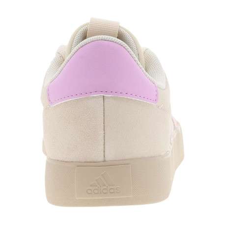 Baskets tennis en cuir rose en revêtement doux à talon plat avec des lacets - Image 6