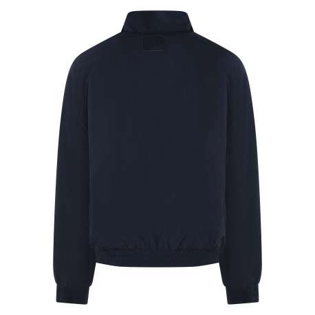 Blouson marine à coupe ajustée pourvu d'un col montant zippé - Image 2
