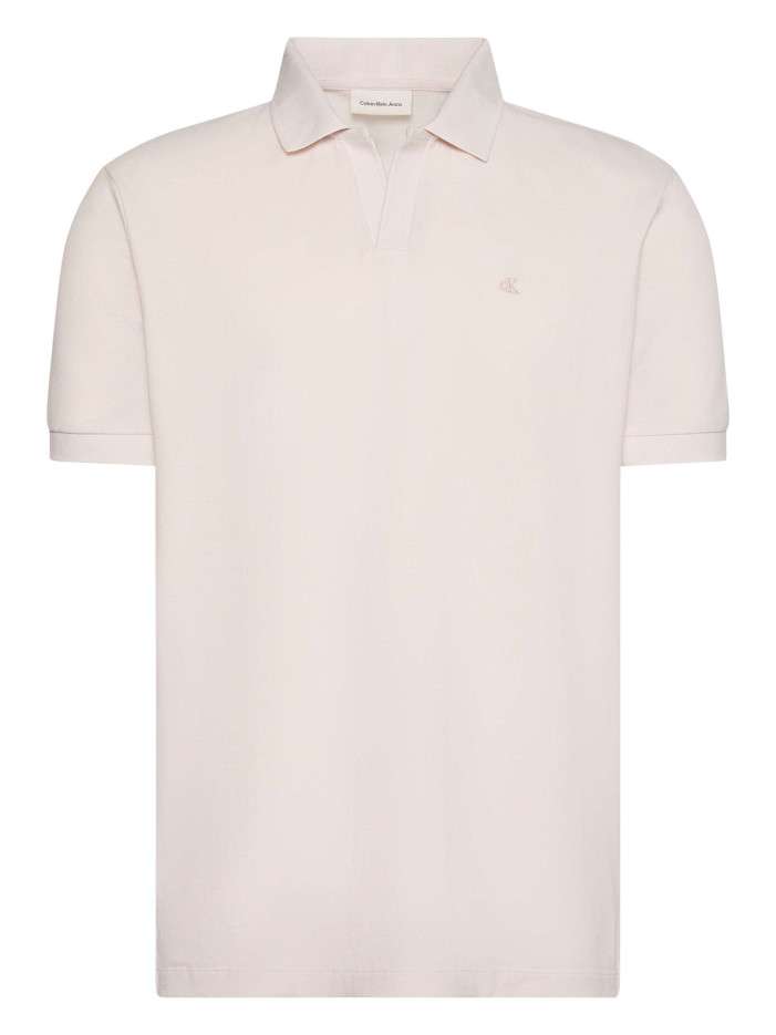 Polo en coton beige à coupe...