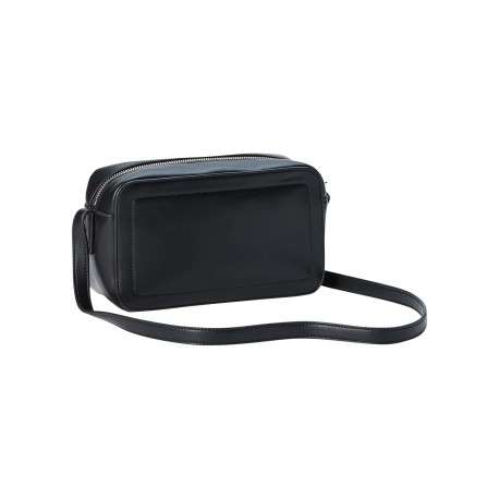Sac noir à bandoulière plate pourvu d'une fermeture à glissière - Image 2