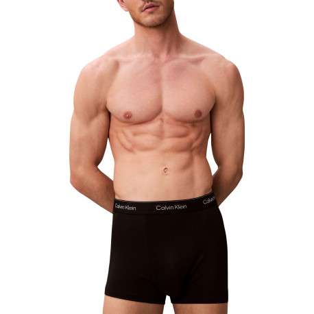 Lot de 5 boxers en coton noirs pourvus d'une ceinture élastiquée - Image 2