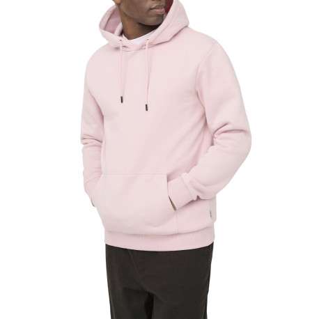 Sweat en coton mélangé rose uni pourvu de manches longues et d'une coupe droite - Image 6