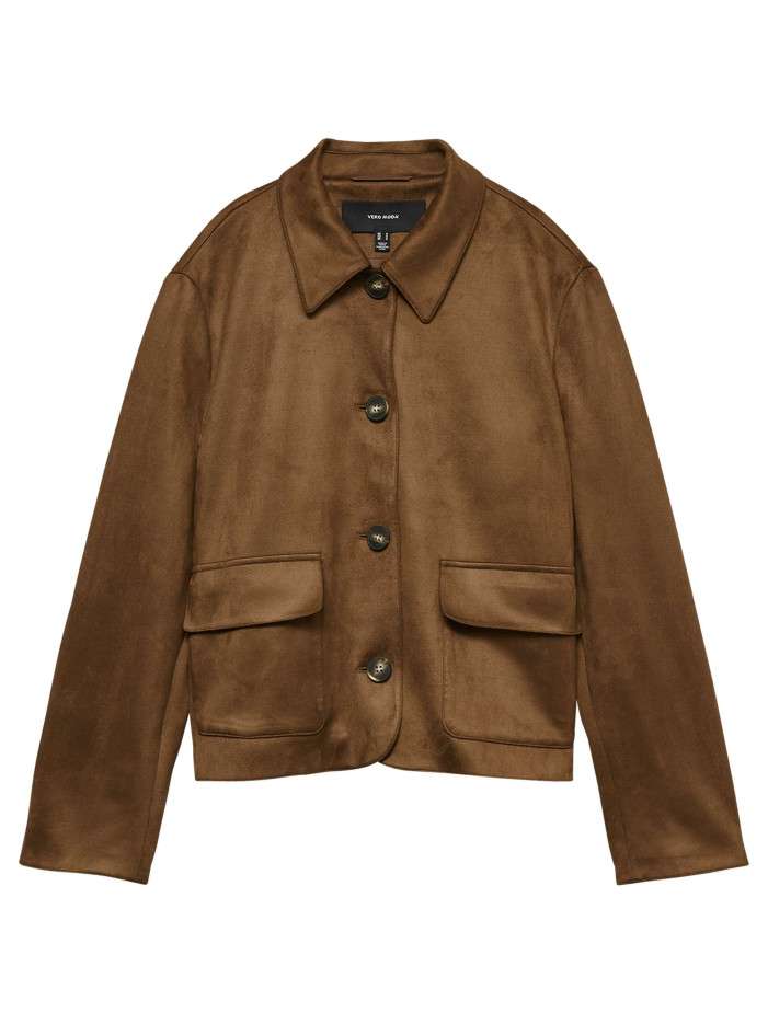 Blouson marron à coupe...
