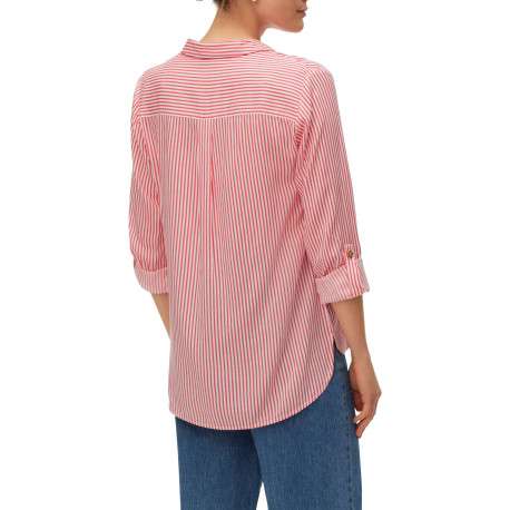 Chemise rose à coupe ajustée pourvue d'un col à revers et de manches longues - Image 3