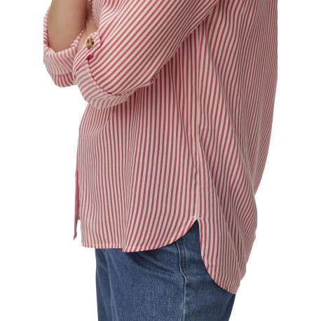 Chemise rose à coupe ajustée pourvue d'un col à revers et de manches longues - Image 4