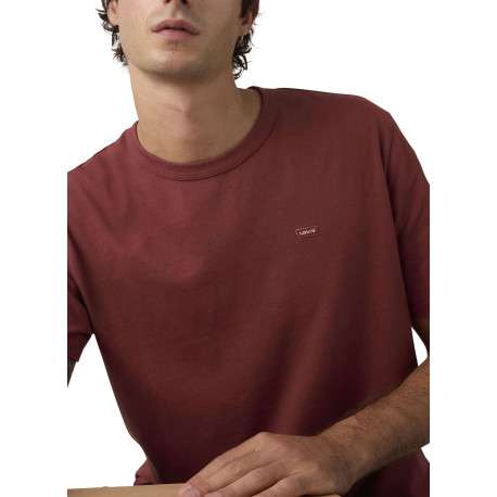 T-shirt en coton bordeaux à coupe droite pourvu du logo de la marque - Image 5