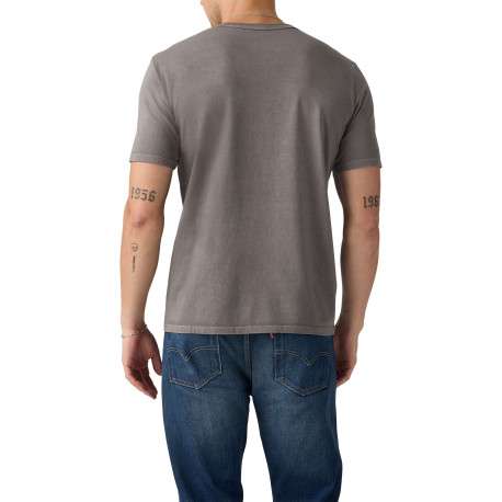 T-shirt en coton gris à coupe droite pourvu du logo de la marque - Image 4