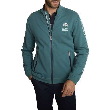 Gilet en coton mélangé uni à coupe ajustée pourvu d'un col montant