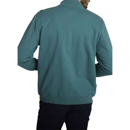 Gilet en coton mélangé uni à coupe ajustée pourvu d'un col montant - Image 2