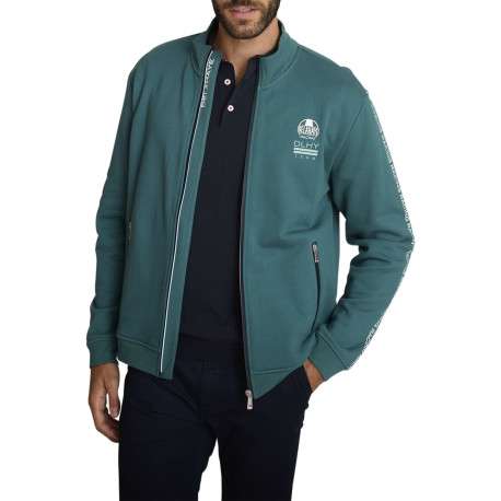 Gilet en coton mélangé uni à coupe ajustée pourvu d'un col montant - Image 5