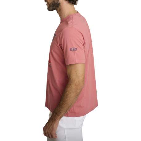 T-shirt en coton rose à coupe droite orné d'un imprimé de voiture - Image 3