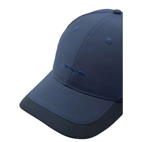 Casquette marine uni avec du mesh sur le pourtour et un strapback - Image 3