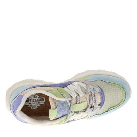 Baskets running roses en cuir avec un talon plat et des lacets - Image 4