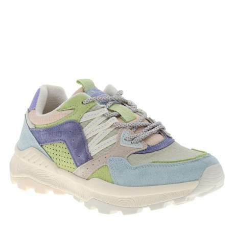 Baskets running roses en cuir avec un talon plat et des lacets - Image 3