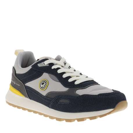 Baskets running bleu marine à talon plat avec un patch sur la languette - Image 3