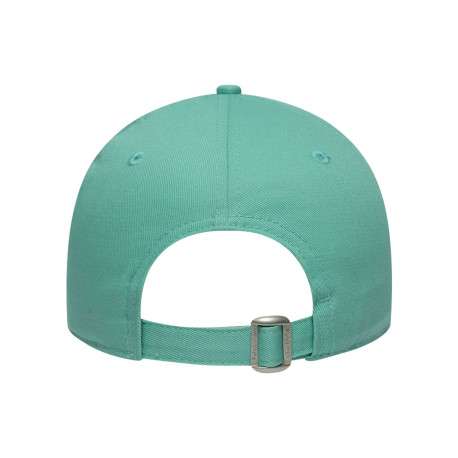 Casquette en coton turquoise unie avec une fermeture en strapback - Image 2