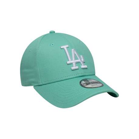 Casquette en coton turquoise unie avec une fermeture en strapback - Image 3