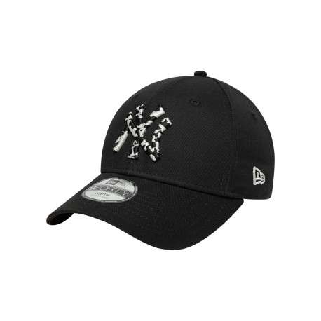 Casquette en coton noire avec motif animalier et fermeture strapback - Image 4