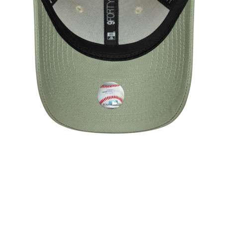 Casquette en coton kaki et écrue unie avec fermeture strapback - Image 5