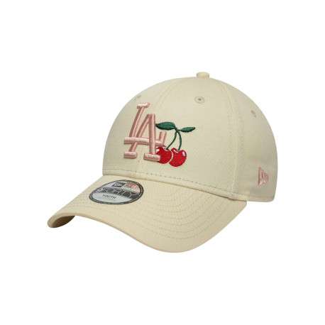 Casquette en coton beige à imprimé avec fermeture strapback - Image 4