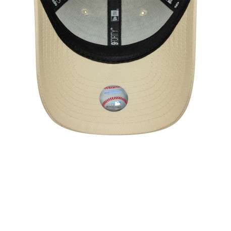 Casquette en coton beige à imprimé avec fermeture strapback - Image 5