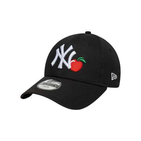 Casquette en coton noire à imprimé avec une fermeture strapback - Image 4
