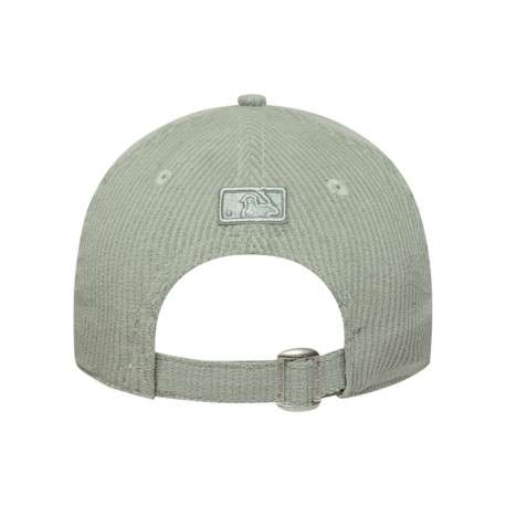 Casquette en coton vert d'eau unie avec une fermeture à strapback - Image 2