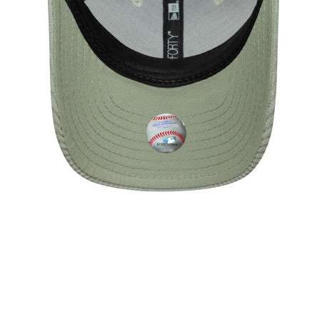 Casquette en coton vert d'eau unie avec une fermeture à strapback - Image 5