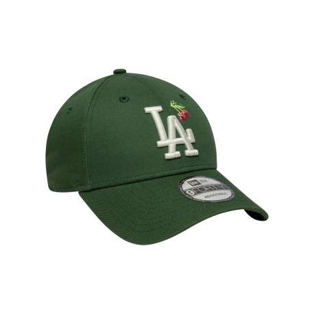 Casquette en coton verte à imprimé avec une fermeture à strapback - Image 3