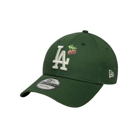 Casquette en coton verte à imprimé avec une fermeture à strapback - Image 4