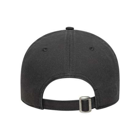 Casquette en coton gris foncé effet abîmé avec une fermeture strapback - Image 2