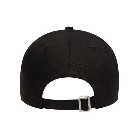 Casquette en coton noire effet abîmé avec fermeture strapback - Image 2