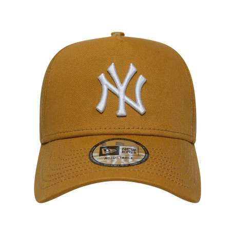 Casquette en coton jaune unie avec une fermeture à snapback