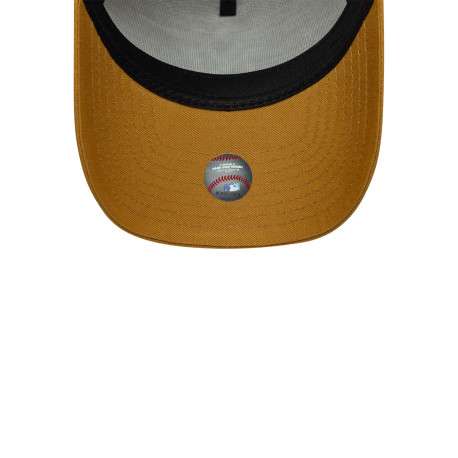 Casquette en coton jaune unie avec une fermeture à snapback - Image 5