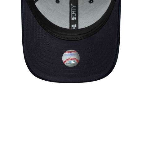 Casquette en coton marine unie avec une fermeture à strapback - Image 5
