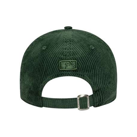 Casquette en coton verte unie avec une fermeture à strapback - Image 2