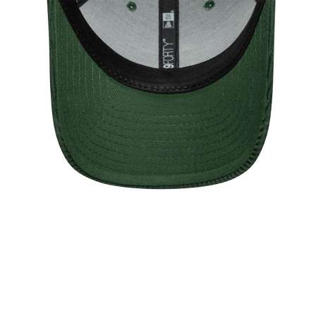 Casquette en coton verte unie avec une fermeture à strapback - Image 5