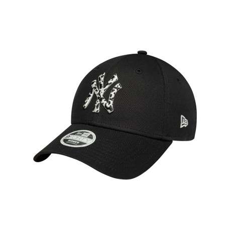 Casquette en coton noire à motif animalier et fermeture strapback - Image 4