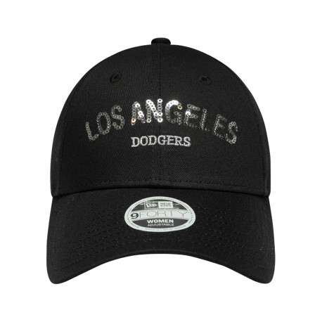Casquette en coton noire unie avec une fermeture à strapback