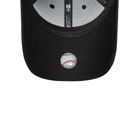 Casquette en coton noire unie avec une fermeture à strapback - Image 5