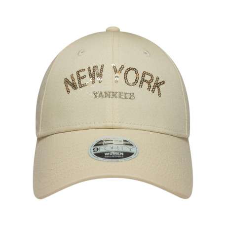 Casquette en coton écrue unie avec une fermeture à strapback