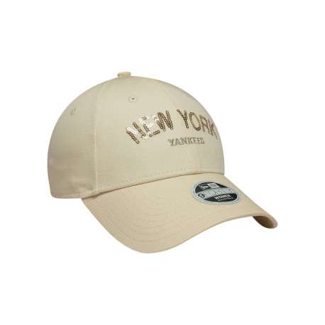 Casquette en coton écrue unie avec une fermeture à strapback - Image 3