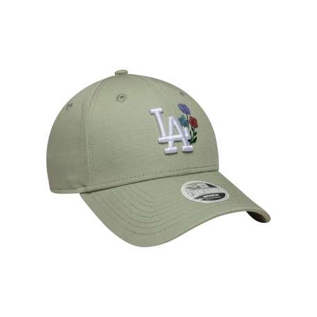 Casquette en coton verte à motifs avec une fermeture strapback - Image 3