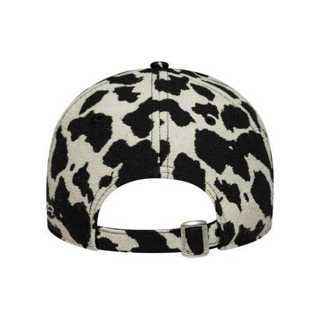 Casquette noire et écrue à motif animalier avec fermeture strapback - Image 2