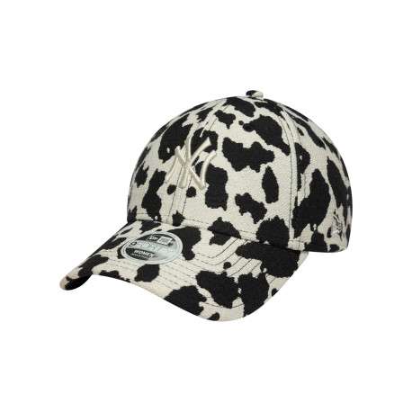 Casquette noire et écrue à motif animalier avec fermeture strapback - Image 4