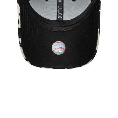 Casquette noire et écrue à motif animalier avec fermeture strapback - Image 5