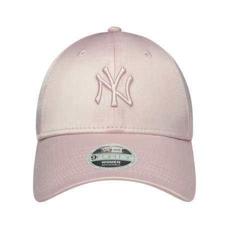 Casquette rose unie en satin avec une fermeture à snapback