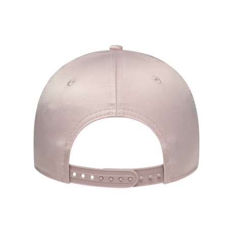 Casquette rose unie en satin avec une fermeture à snapback - Image 2