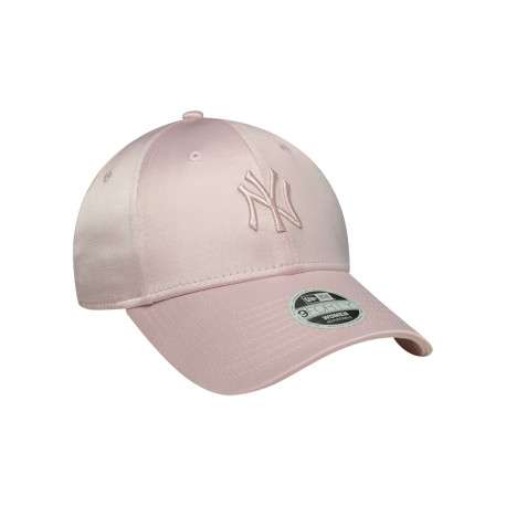 Casquette rose unie en satin avec une fermeture à snapback - Image 3